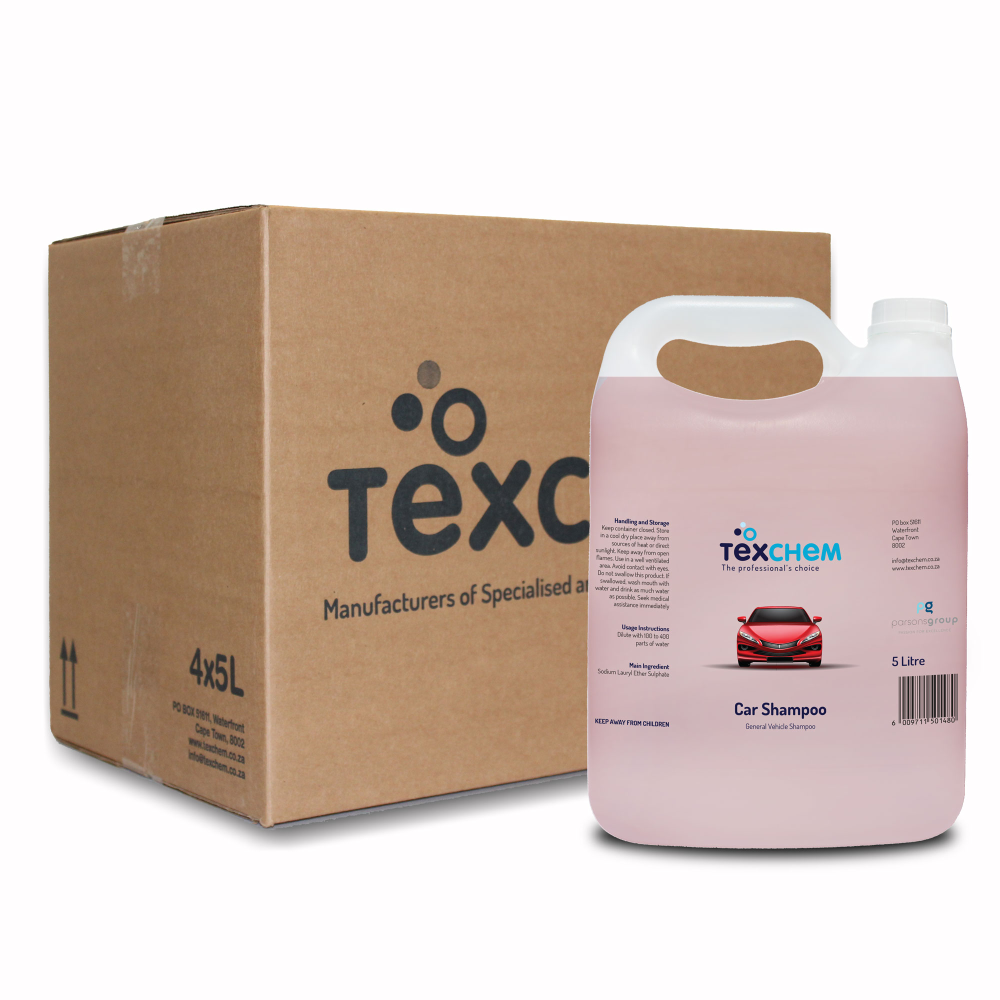 Texchem ™ - Aut - Car Shampoo - Liquid - Box (4x5ltr)