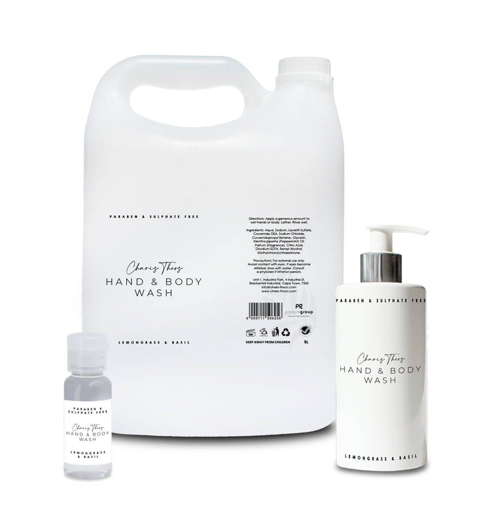 Charis Theos ™ - Amn - Body Wash "Lemongrass&Basil" - Liquid - 5ltr Can