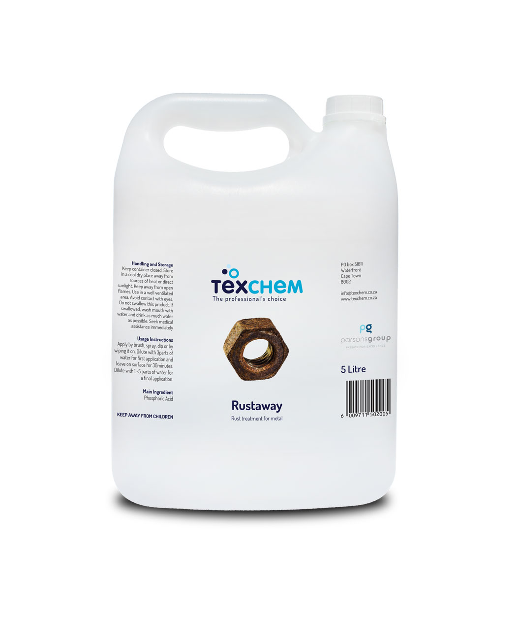 Texchem ™ - Ind - Rustaway-500 - Laundry Liquid - 5ltr Can