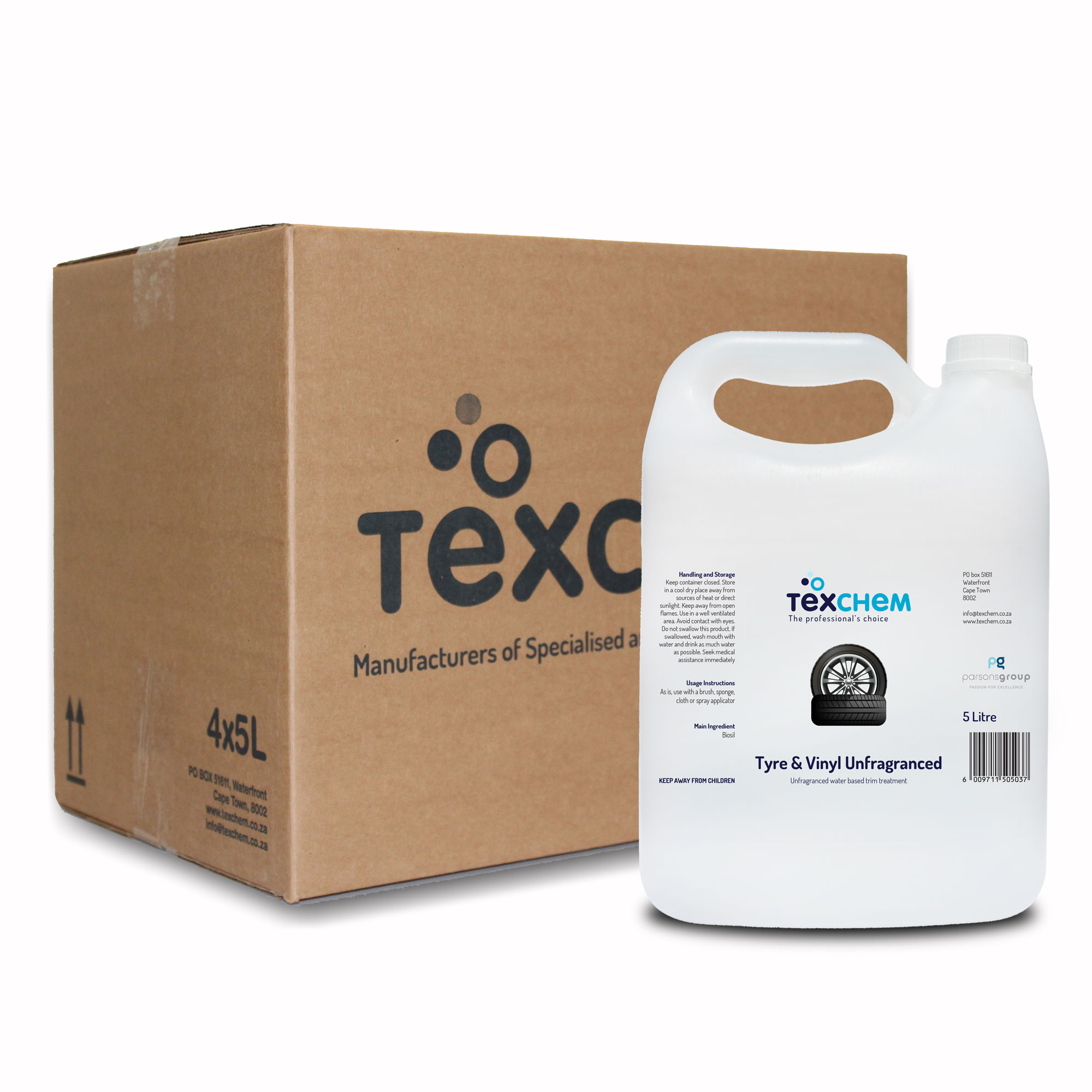 Texchem ™ - Aut - Tyre&Vinyl (Unfragranced) - Liquid - Box (4x5ltr)