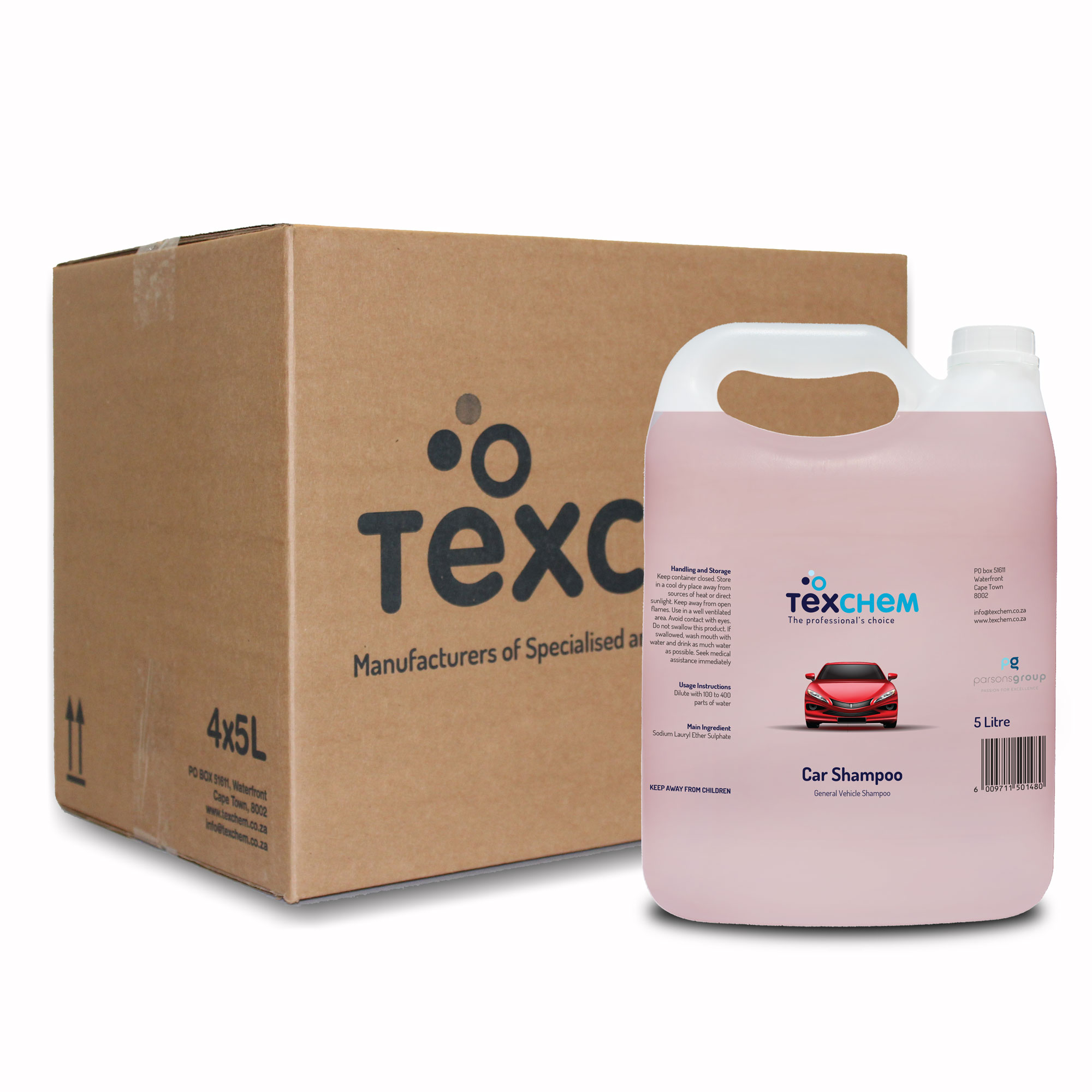 Texchem - Aut - Car Shampoo - Liquid - Box (4x5ltr)