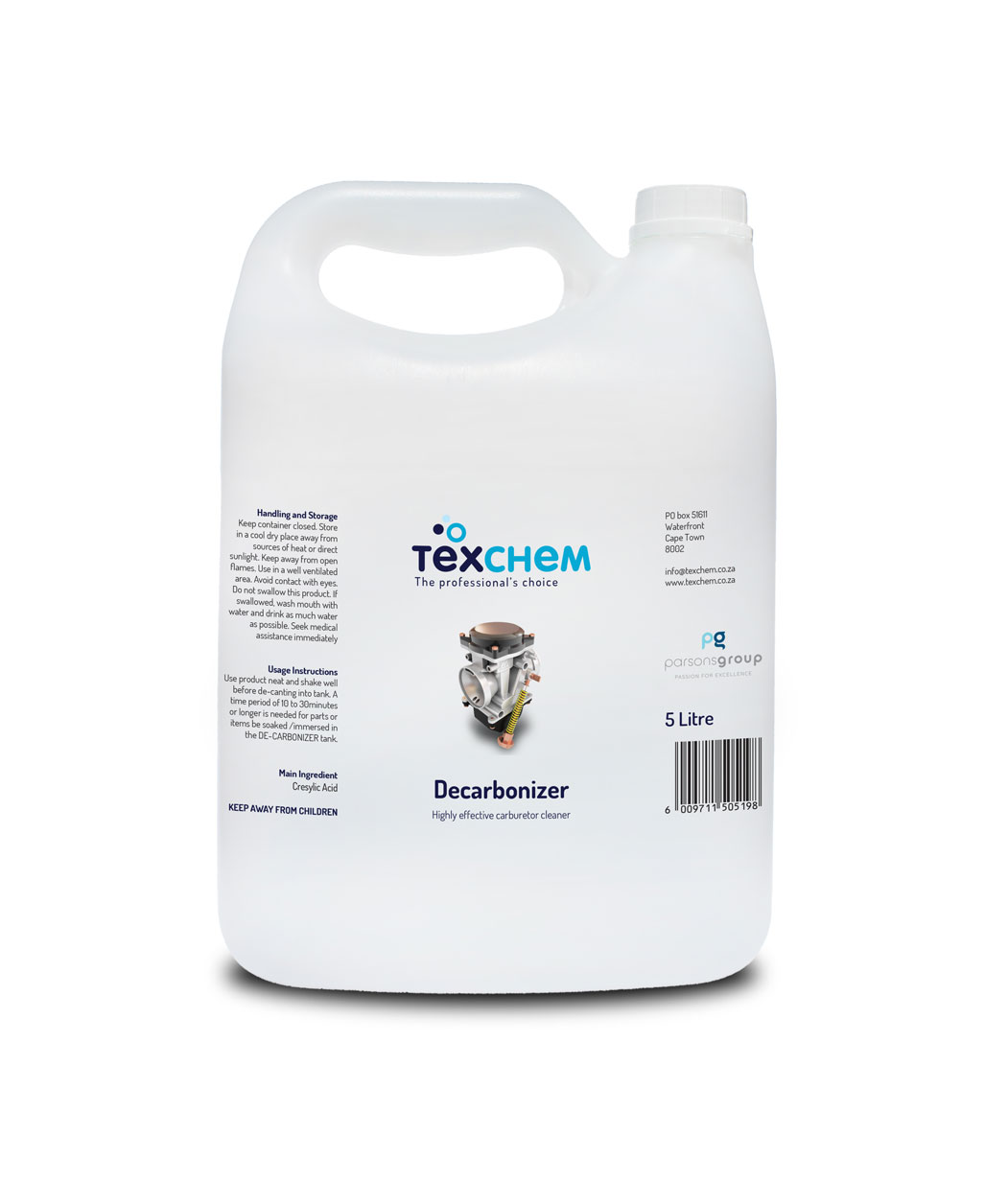 Texchem ™ - Ind - Decarbonizer - Laundry Liquid - 5ltr Can